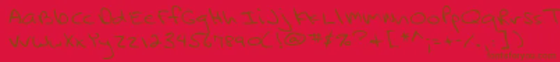 Lehn231 Font – Brown Fonts on Red Background