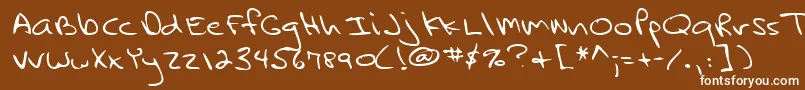 Шрифт Lehn231 – белые шрифты на коричневом фоне