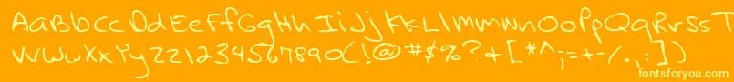 Lehn231 Font – Yellow Fonts on Orange Background