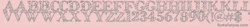 Zsynorebo Font – Gray Fonts on Pink Background