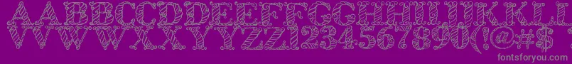 Zsynorebo Font – Gray Fonts on Purple Background