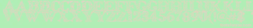 Zsynorebo Font – Pink Fonts on Green Background