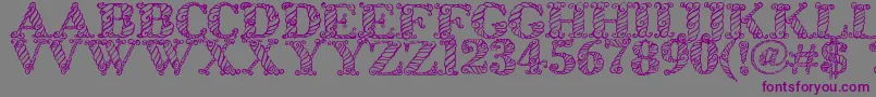 Zsynorebo Font – Purple Fonts on Gray Background