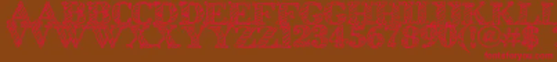 Zsynorebo Font – Red Fonts on Brown Background