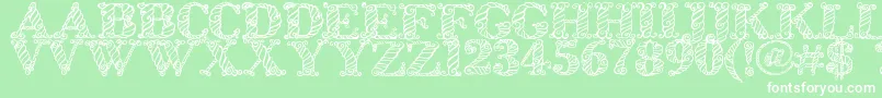 Zsynorebo Font – White Fonts on Green Background