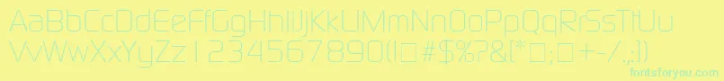 BazoukLightSsiLight Font – Green Fonts on Yellow Background