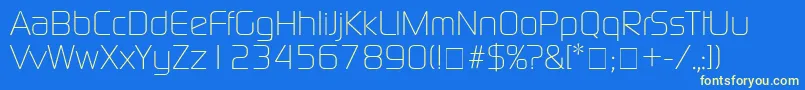 BazoukLightSsiLight Font – Yellow Fonts on Blue Background