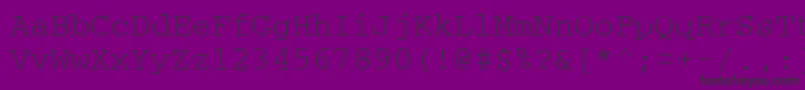 Couriertm Font – Black Fonts on Purple Background