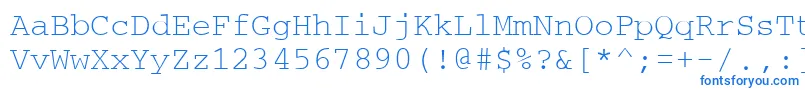 フォントCouriertm – 青いフォント