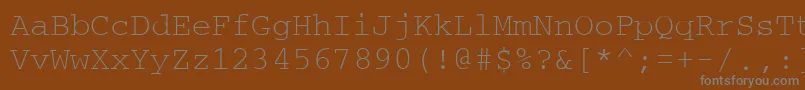 Шрифт Couriertm – серые шрифты на коричневом фоне