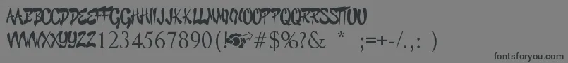 フォントGraffitiCheecksStyle – 黒い文字の灰色の背景