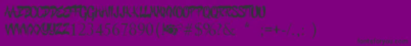 GraffitiCheecksStyle Font – Black Fonts on Purple Background