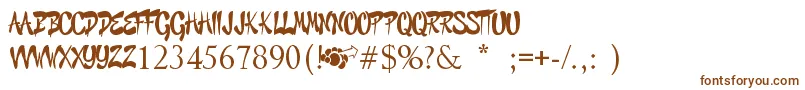 GraffitiCheecksStyle Font – Brown Fonts on White Background