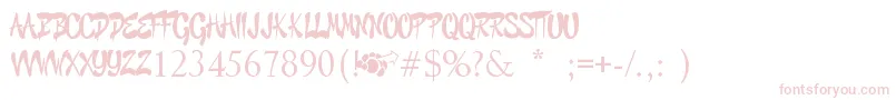 Шрифт GraffitiCheecksStyle – розовые шрифты на белом фоне