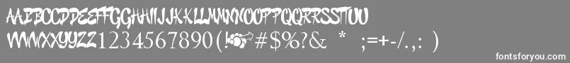 GraffitiCheecksStyle Font – White Fonts on Gray Background