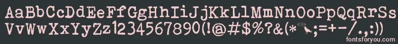 fuente BohemianTypewriter – Fuentes Rosadas Sobre Fondo Negro