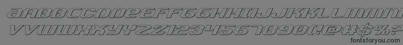 Teamamerica3D Font – Black Fonts on Gray Background