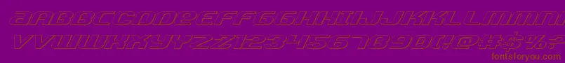 Teamamerica3D Font – Brown Fonts on Purple Background