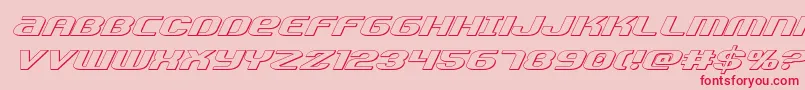 Teamamerica3D Font – Red Fonts on Pink Background