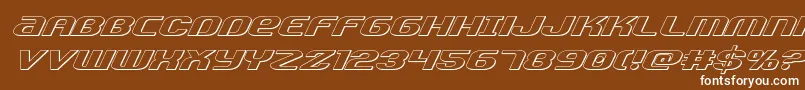 Teamamerica3D Font – White Fonts on Brown Background