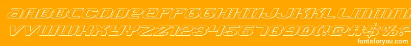 Teamamerica3D Font – White Fonts on Orange Background