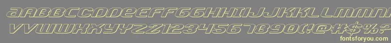 Teamamerica3D Font – Yellow Fonts on Gray Background