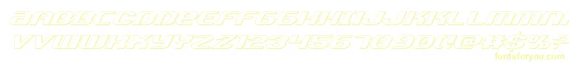 Teamamerica3D Font – Yellow Fonts on White Background