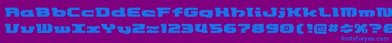 Etrocketype Font – Blue Fonts on Purple Background