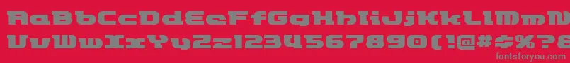 Etrocketype Font – Gray Fonts on Red Background