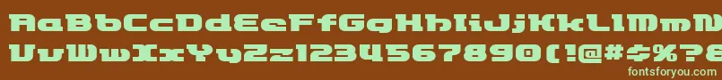 Etrocketype Font – Green Fonts on Brown Background