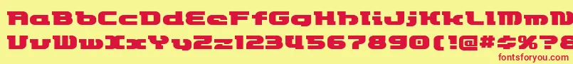 Etrocketype Font – Red Fonts on Yellow Background