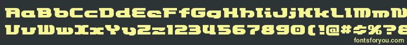 Etrocketype Font – Yellow Fonts on Black Background