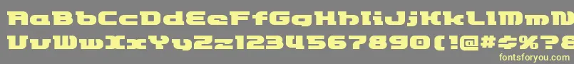 Etrocketype-Schriftart – Gelbe Schriften auf grauem Hintergrund