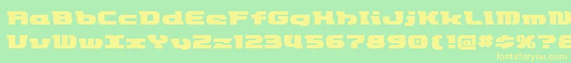 Etrocketype Font – Yellow Fonts on Green Background