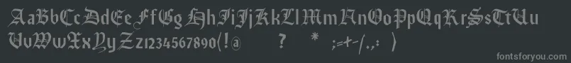 フォントImresfraktur – 黒い背景に灰色の文字