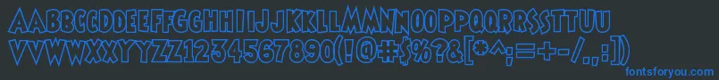 Shermlockopen Font – Blue Fonts on Black Background