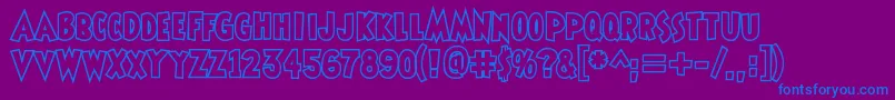 Shermlockopen Font – Blue Fonts on Purple Background