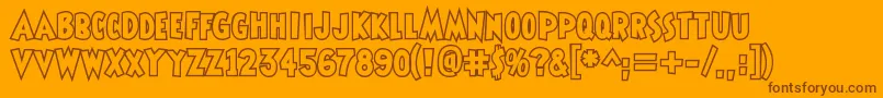 Shermlockopen Font – Brown Fonts on Orange Background