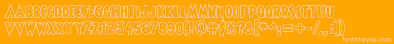 Shermlockopen Font – Pink Fonts on Orange Background