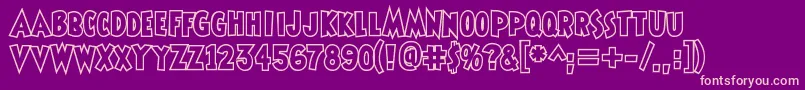 Shermlockopen Font – Pink Fonts on Purple Background