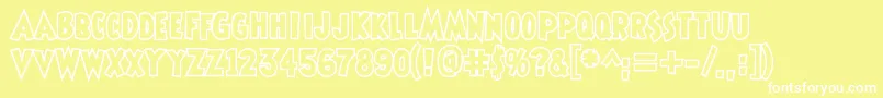 Shermlockopen Font – White Fonts on Yellow Background