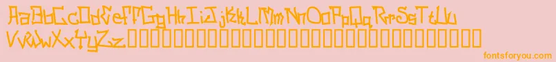 Schigrg Font – Orange Fonts on Pink Background