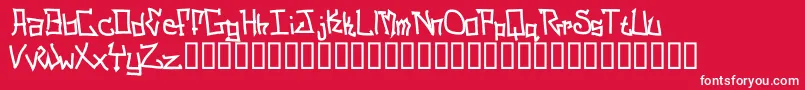 Schigrg Font – White Fonts on Red Background