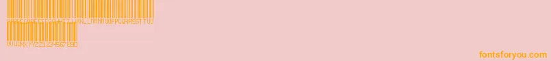 Шрифт BarcodeTfb – оранжевые шрифты на розовом фоне