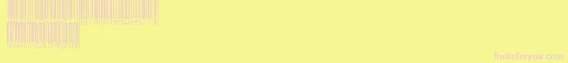 BarcodeTfb-fontti – vaaleanpunaiset fontit keltaisella taustalla