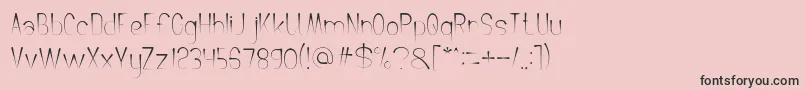 CrochetPattern Font – Black Fonts on Pink Background