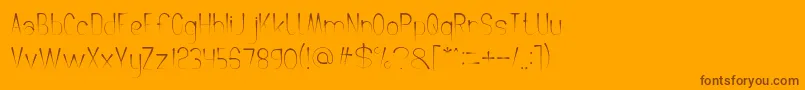 CrochetPattern Font – Brown Fonts on Orange Background