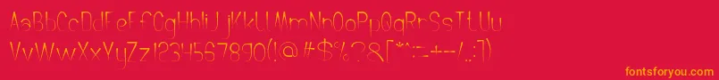 More about CrochetPattern Font CrochetPattern Font – Orange Fonts on Red Background
