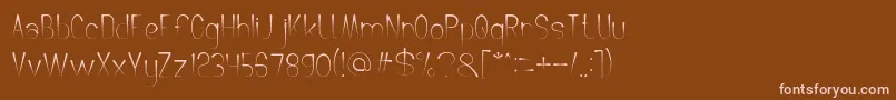 CrochetPattern Font – Pink Fonts on Brown Background
