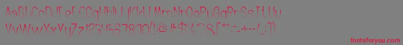 フォントCrochetPattern – 赤い文字の灰色の背景